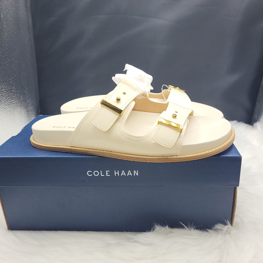 Cole Haan Women's White Buckle Sandals